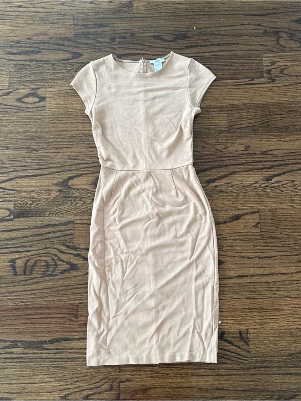 Bar III Blush Cap-Sleeve Midi Sheath Dress